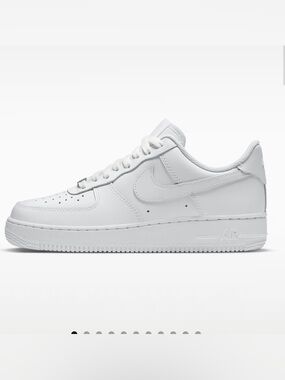 Nike Nike Air Force 1 LE All-White Leather Low Top Sneakers 6y